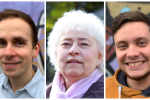 Co-Vorsitzende Birgit Glade, Co-Vorsitzender Patrick Woschek, Fraktionsvorsitzende Monika Pauly, stellvertretender Vorsitzender Janis Machtanz, stellvertretende Juso-Kreisvorsitzende Gina Mahlke.